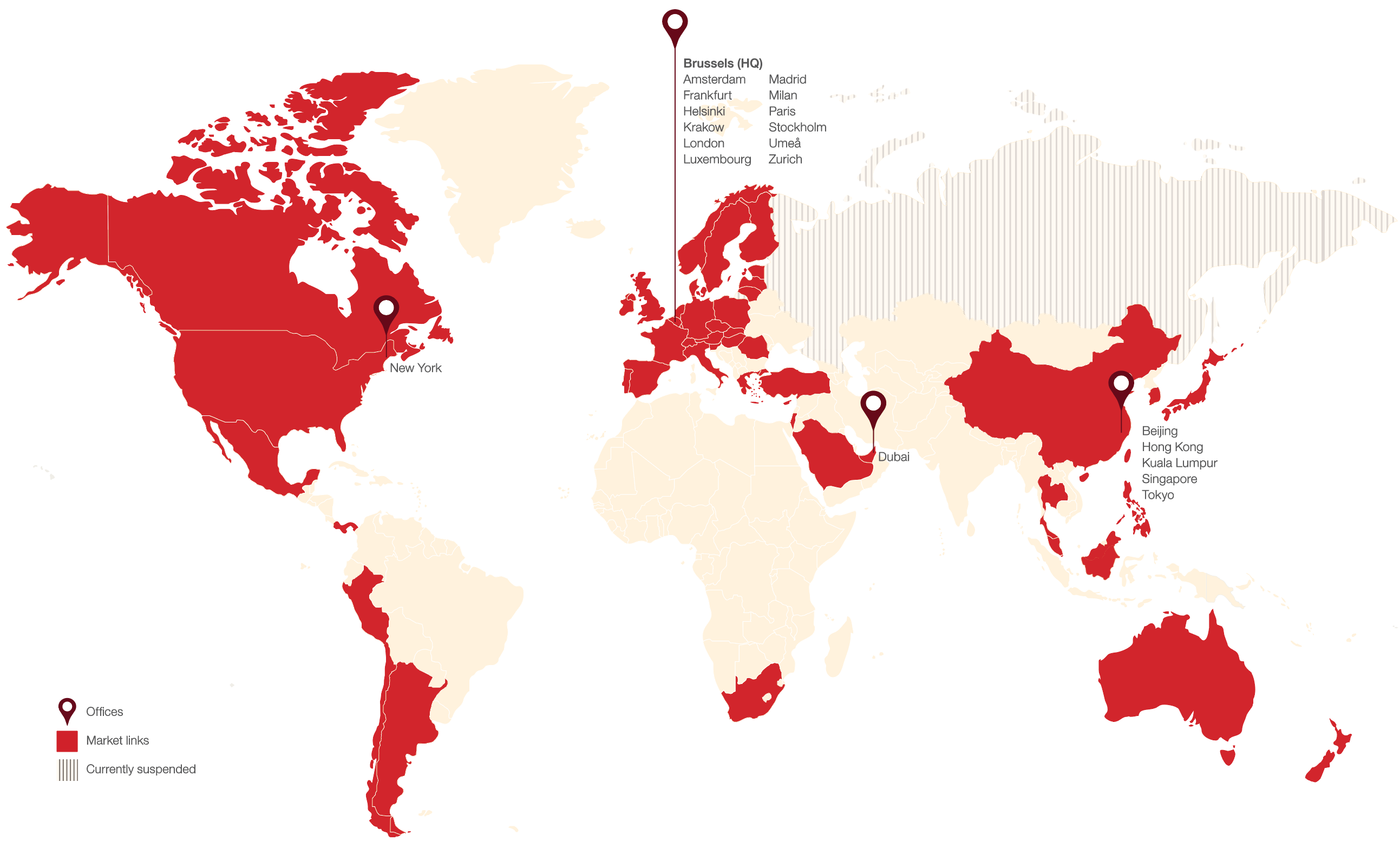 Map of our global presence