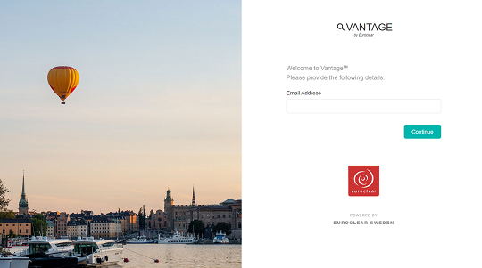 Log in to Vantage by Euroclear